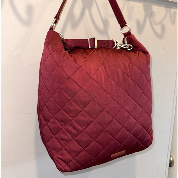 Vera Bradley Raisin Oversized Hobo Shoulder Bag in Performance Twill - Picture 5 of 8